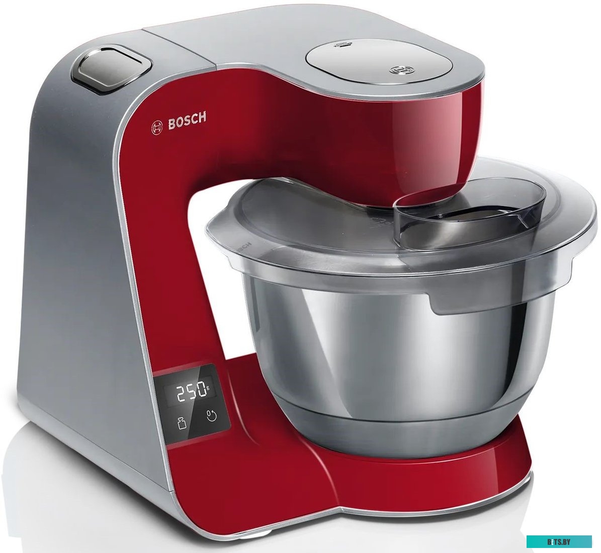 MUM5X720 Кухонная машина Bosch MUM5X720 планетар.вращ. 1000Вт красный/серый