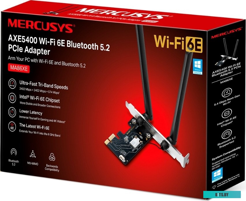 Wi-Fi/Bluetooth адаптер Mercusys MA86XE