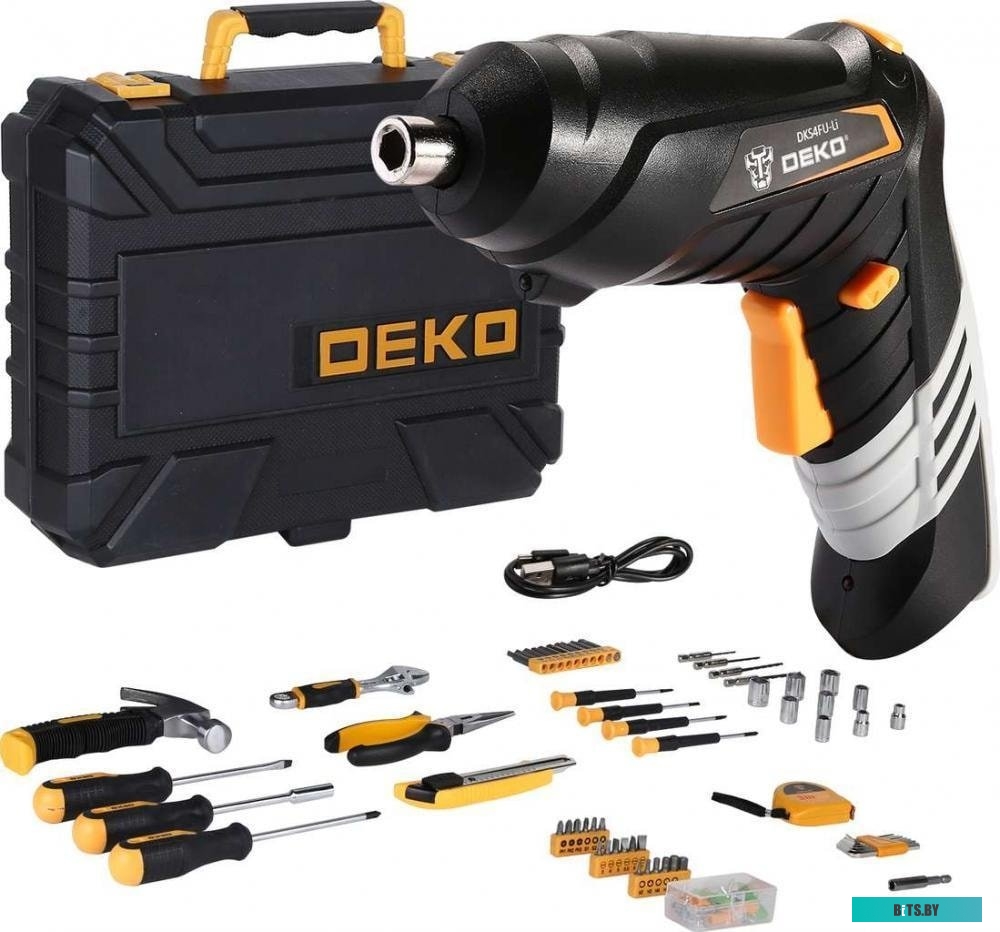 Электроотвертка Deko DKS4FU-Li SET 112 063-4153 (с 1-им АКБ, кейс, набор оснастки)