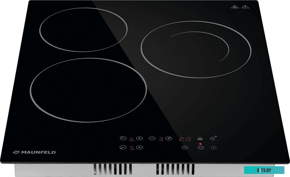 CVCE453DBK Встраиваемые электрические панели MAUNFELD/ Электрическая варочная панель MAUNFELD CVCE453DBK, 45 см, 3 конфорки, сенсорное управление, мощ
