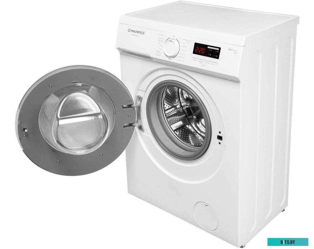 MFWM106WH05 Стиральная машина MAUNFELD/ Узкая, фронтальная, 15 режимов, 1000 об/мин, 6 кг, белый цвет