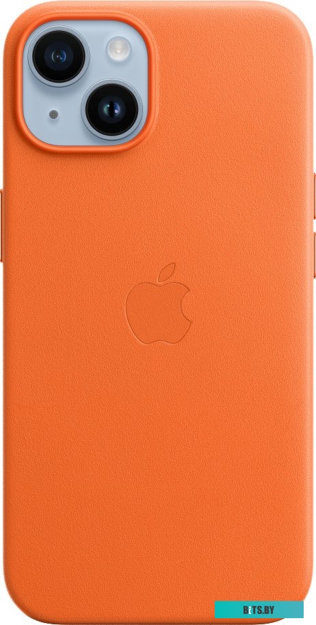 MPP83FE/A Чехол (клип-кейс) Apple Leather Case with MagSafe, для Apple iPhone 14, оранжевый [mpp83fe/a]
