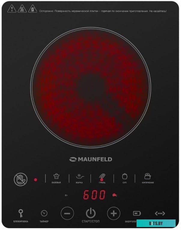 EVCE.F291-BK Электрическая плитка MAUNFELD EVCE.F291-BK