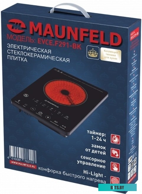 EVCE.F291-BK Электрическая плитка MAUNFELD EVCE.F291-BK