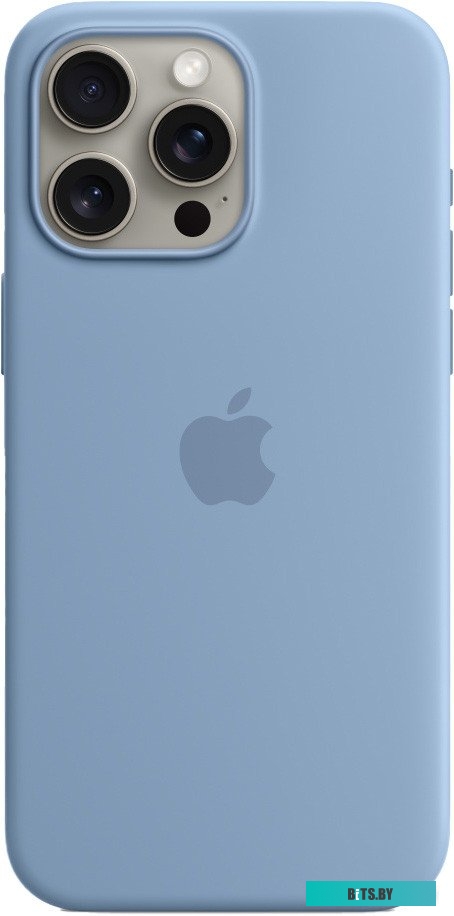 Apple MagSafe Silicone Case для iPhone 15 Pro Max (зимний синий)