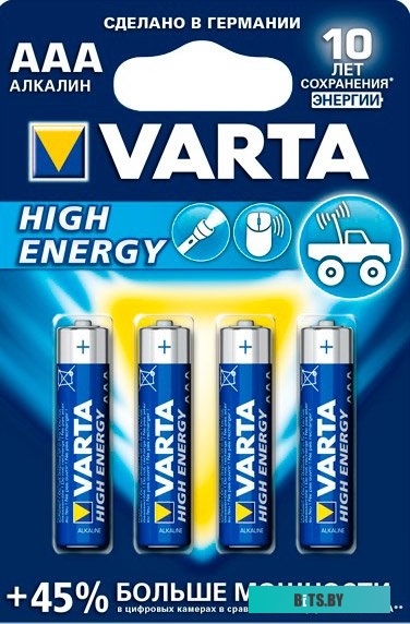 Батарейка Varta Longlife Power LR03 AAA 04903121414