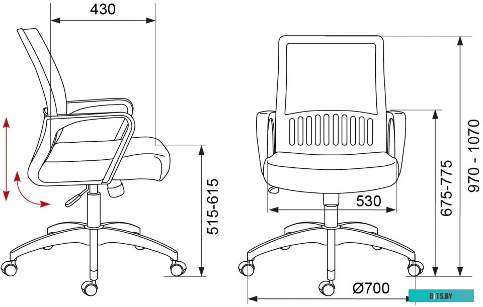 Офисное кресло (Стул) Бюрократ MC-201/SD/TW-11 (черный/зеленый)