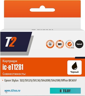 IC-ET1291 T2 C13T12914010 Картридж (IC-ET1291) для  EPSON Stylus SX420W/SX425W/SX525WD/Office B42WD/BX305F/BX320FW/BX625FWD черный с чипом