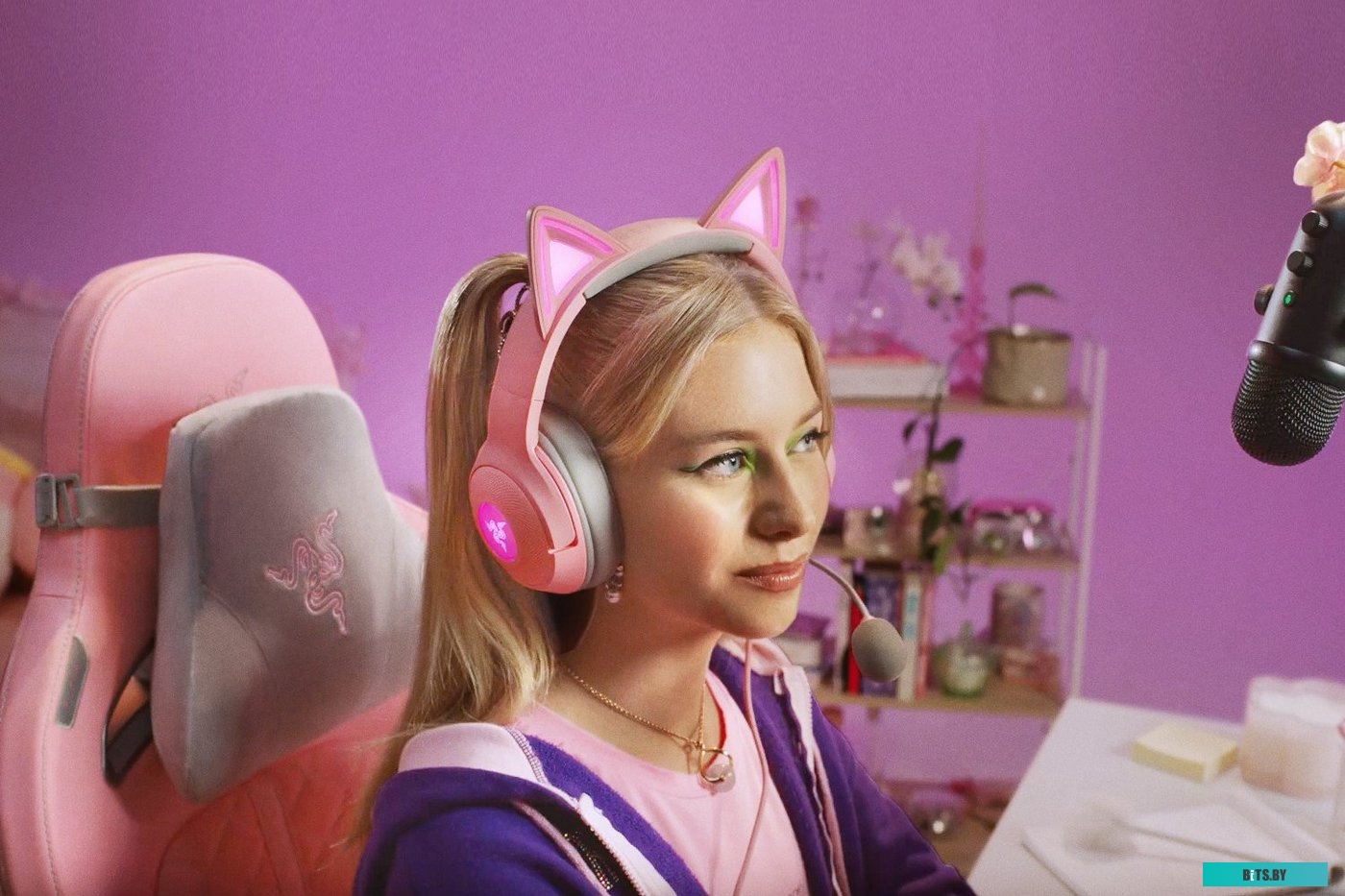RZ04-04730200-R3M1 Razer Kraken Kitty V2 (розовый)