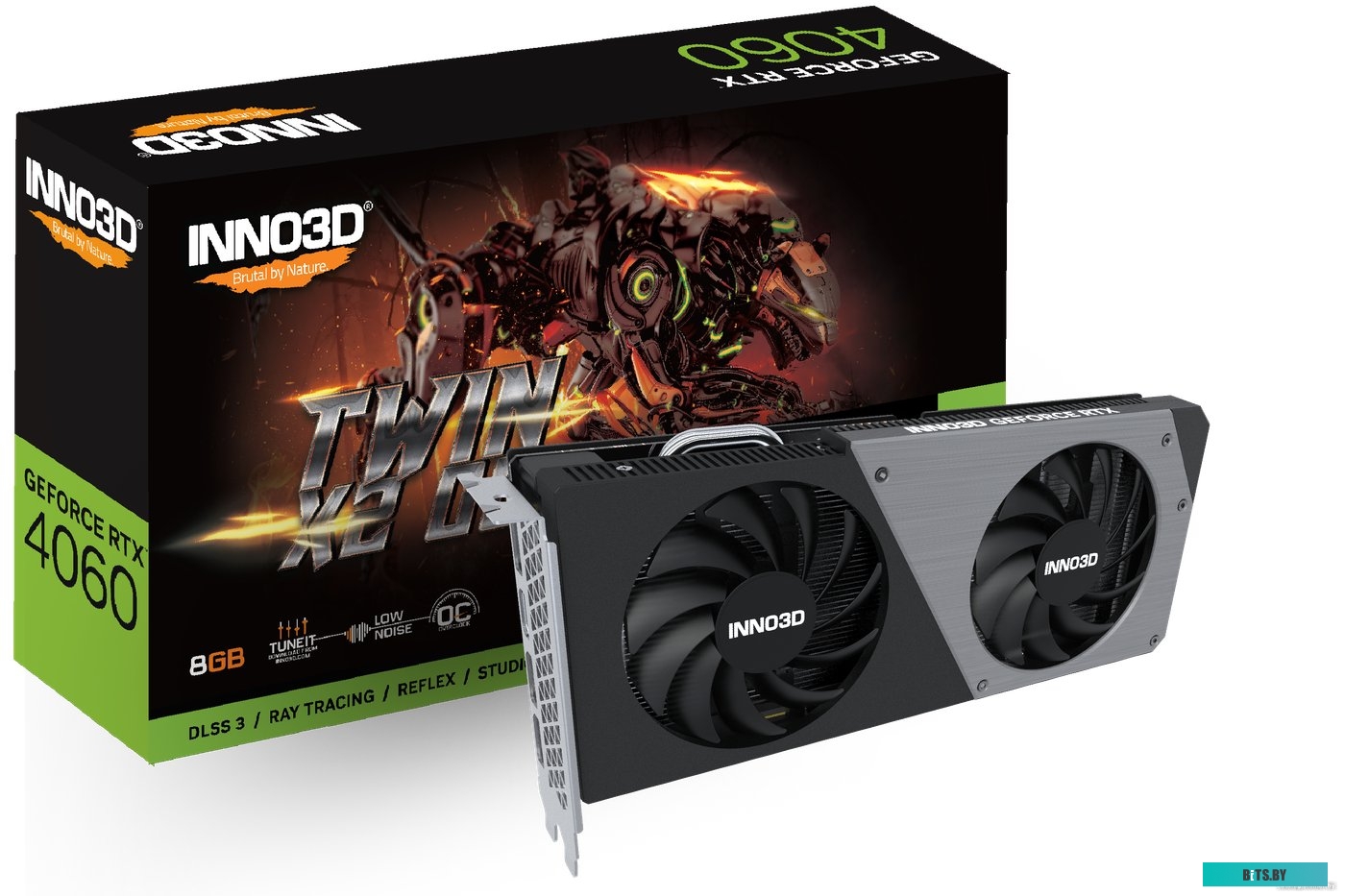 Видеокарта Inno3D GeForce RTX 4060 Twin X2 OC N40602-08D6X-173051N