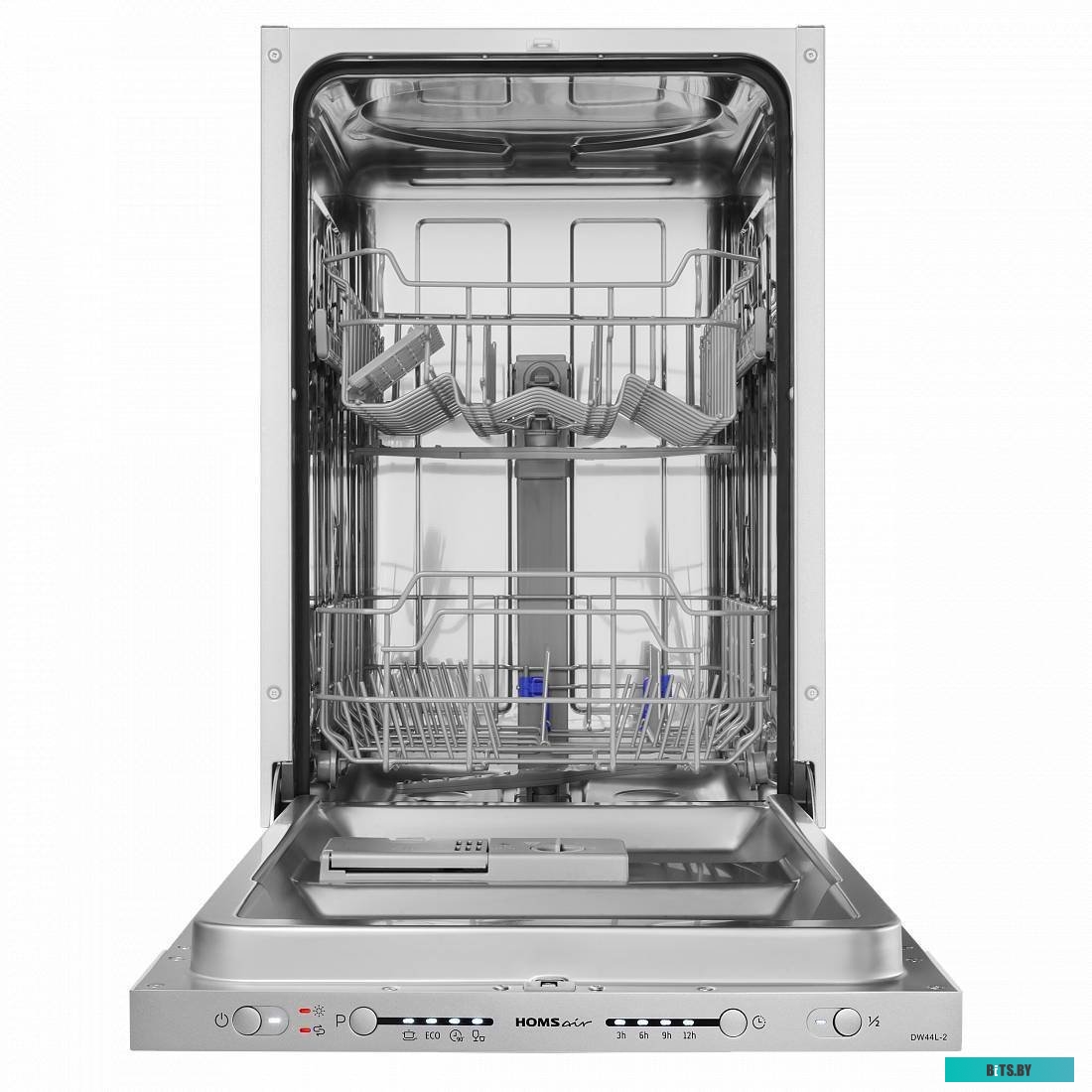 DW44L-2 Посудомоечная бытовая машина HOMSair/ Встраиваемая, 45 см, 9 комплектов, 4 программ, 49 дБ, А++, расход воды - 9 л., отложенный старт, половин