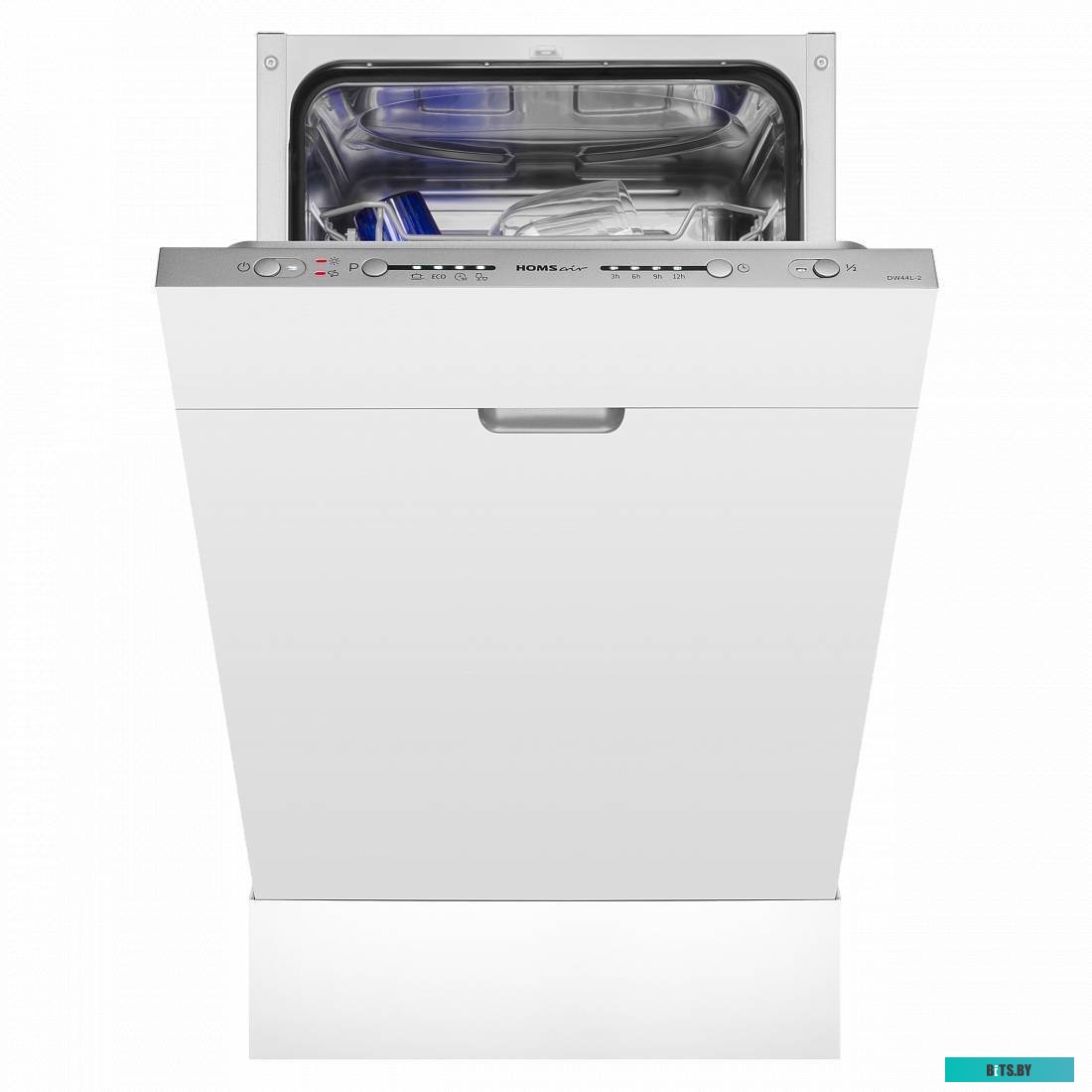 DW44L-2 Посудомоечная бытовая машина HOMSair/ Встраиваемая, 45 см, 9 комплектов, 4 программ, 49 дБ, А++, расход воды - 9 л., отложенный старт, половин