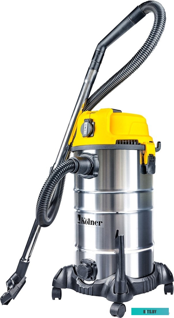 КН1800ДСВЦ Строительный пылесос KOLNER KVC 1800DS,  желтый [кн1800дсвц]