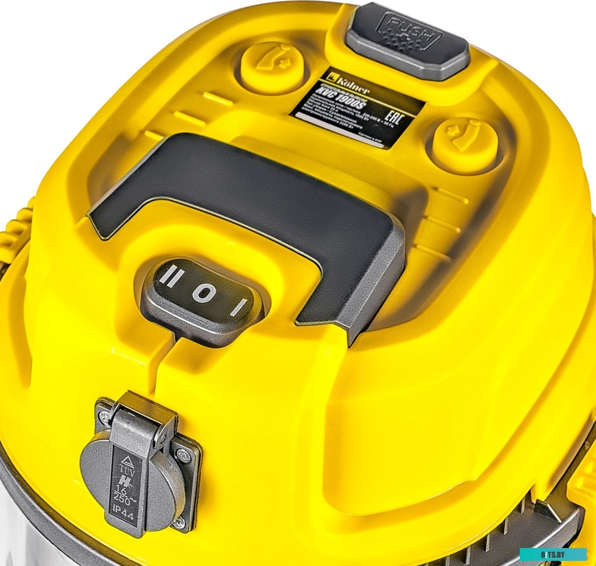 КН1800ДСВЦ Строительный пылесос KOLNER KVC 1800DS,  желтый [кн1800дсвц]