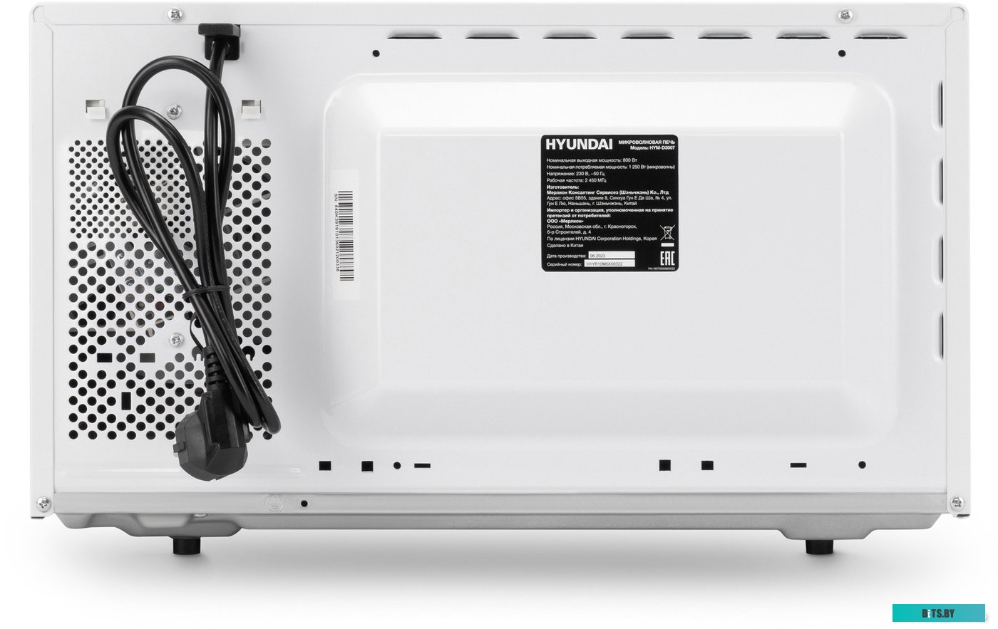 HYM-D3007 Микроволновая Печь Hyundai HYM-D3007 23л. 800Вт белый