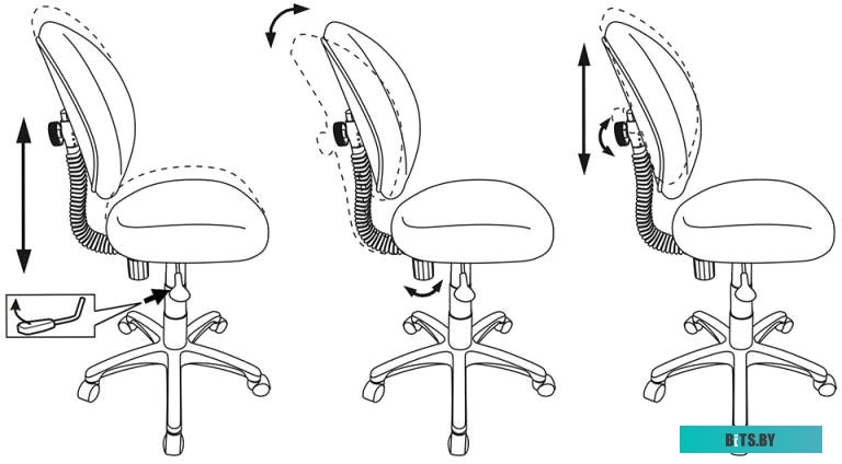 KD-3/WH/TW-96-1 Кресло детское Бюрократ KD-3 оранжевый TW-96-1 крестов. пластик белый