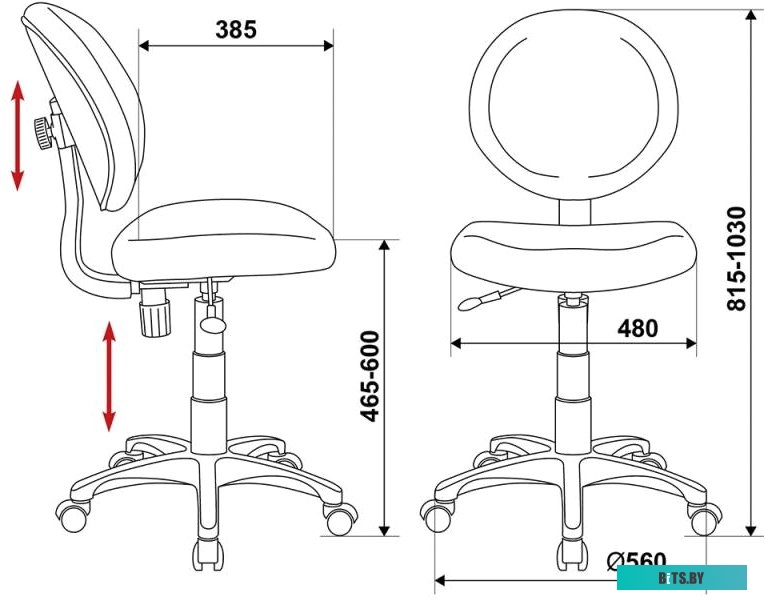 KD-3/WH/TW-96-1 Кресло детское Бюрократ KD-3 оранжевый TW-96-1 крестов. пластик белый