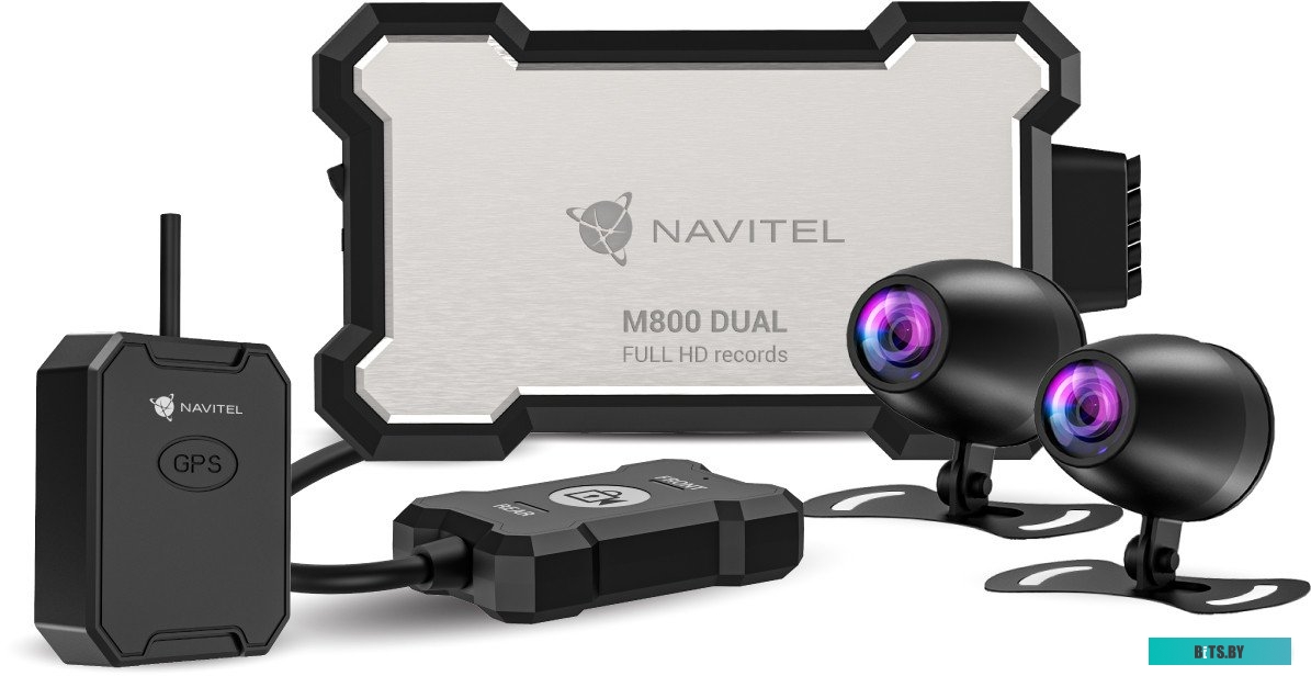 M800 DUAL Видеорегистратор Navitel M800 DUAL Moto черный 1080x1920 1080p 130гр. GPS MSTAR 8339DN