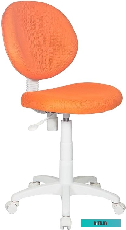 KD-3/WH/TW-96-1 Кресло детское Бюрократ KD-3 оранжевый TW-96-1 крестов. пластик белый
