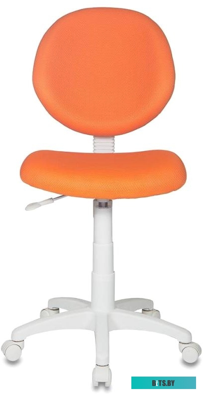 KD-3/WH/TW-96-1 Кресло детское Бюрократ KD-3 оранжевый TW-96-1 крестов. пластик белый