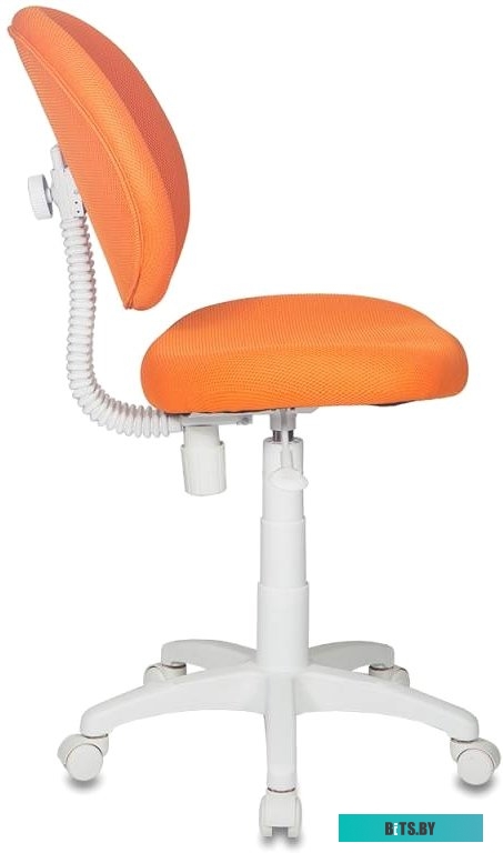 KD-3/WH/TW-96-1 Кресло детское Бюрократ KD-3 оранжевый TW-96-1 крестов. пластик белый