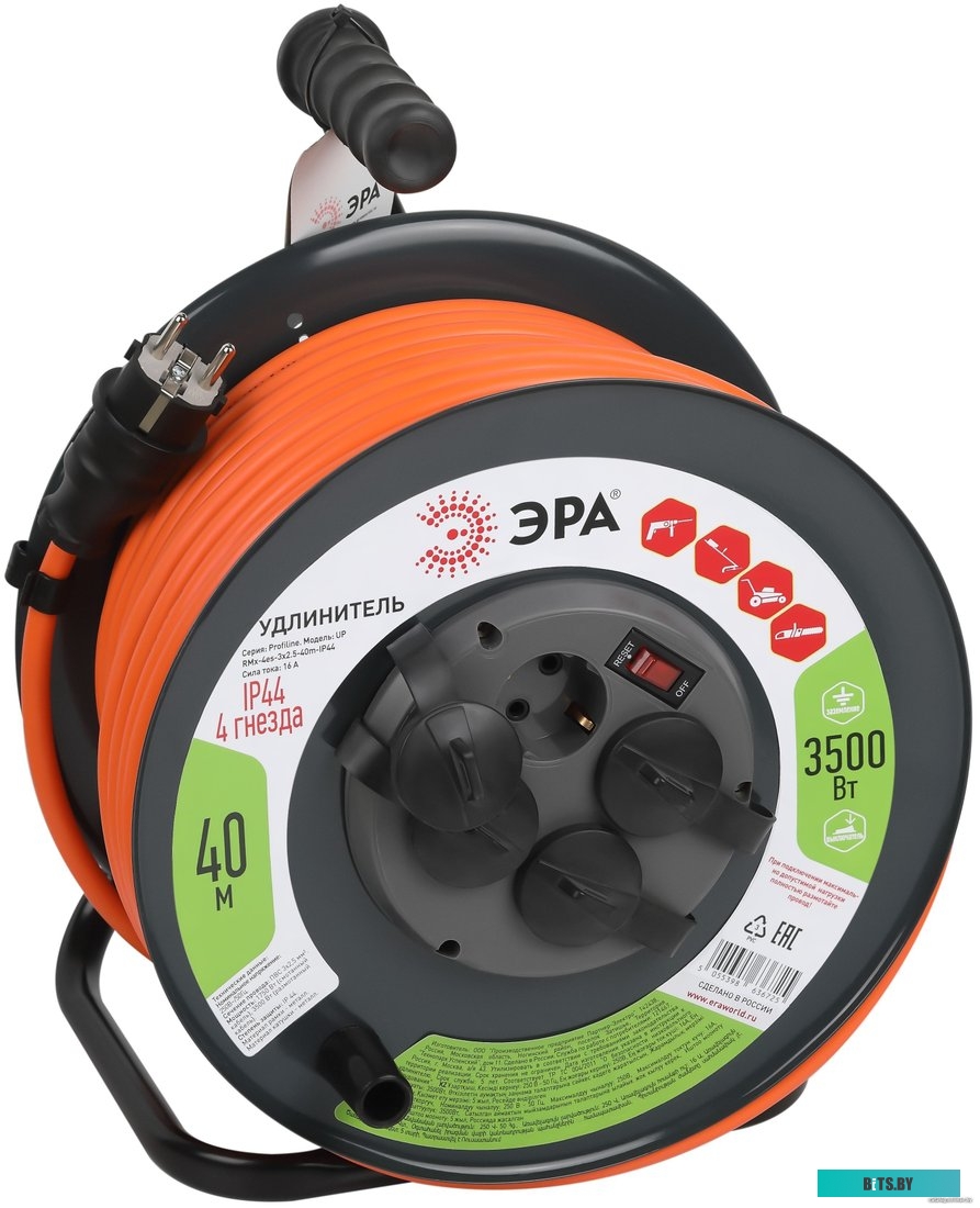 Удлинитель ЭРА RMx-4es-3x2.5-40m-IP44 Б0052921