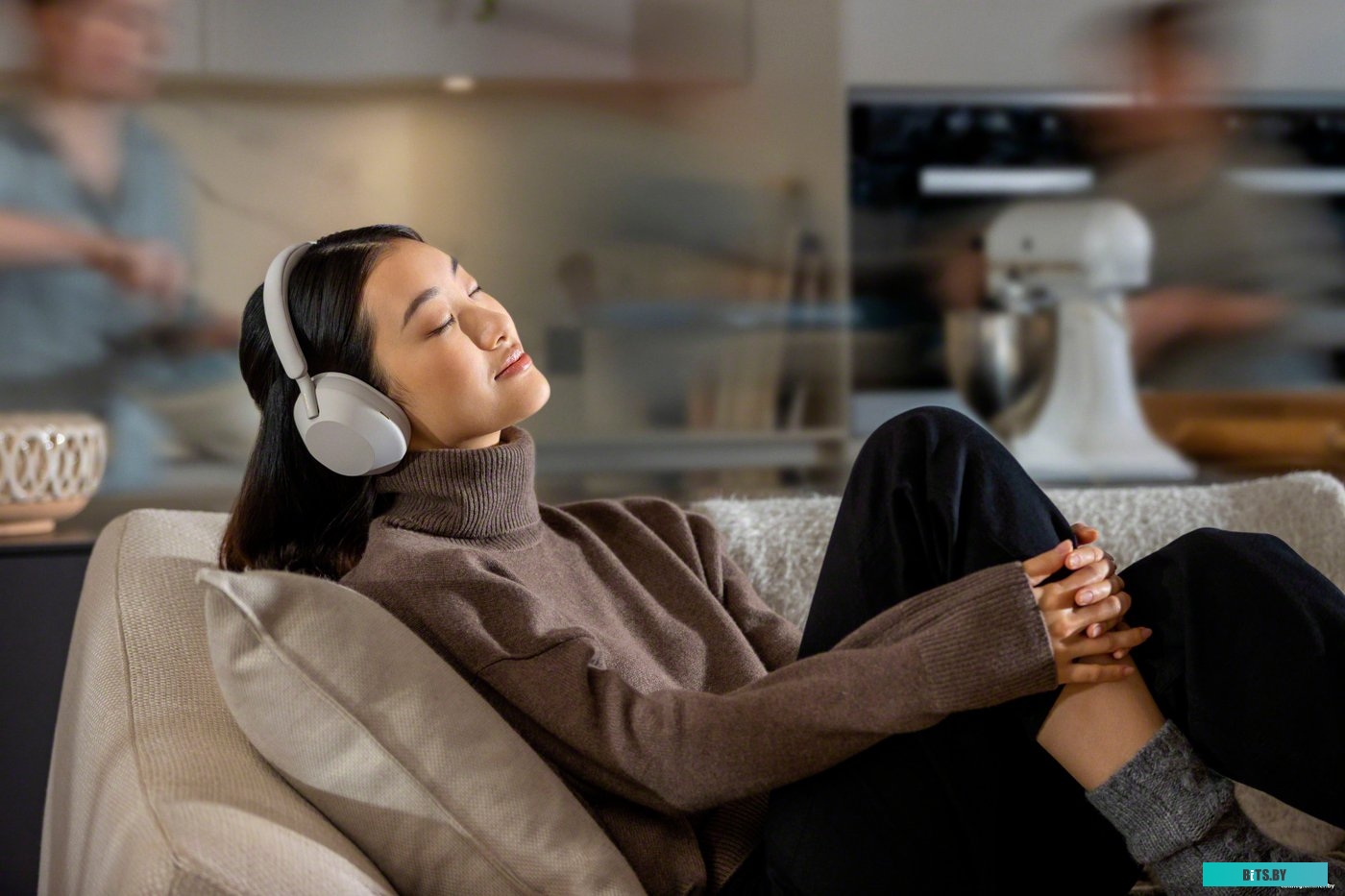 WH1000XM5/S Наушники Sony WH-1000XM5, Bluetooth/3.5 мм, мониторные, белый [wh1000xm5/s]
