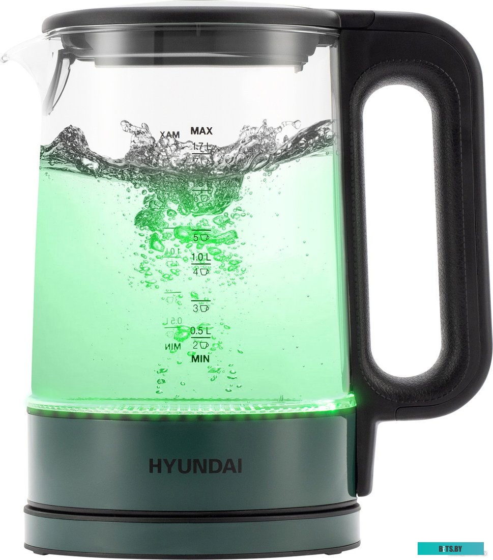 Чайник электрический Hyundai HYK-S4805 темно-зеленый