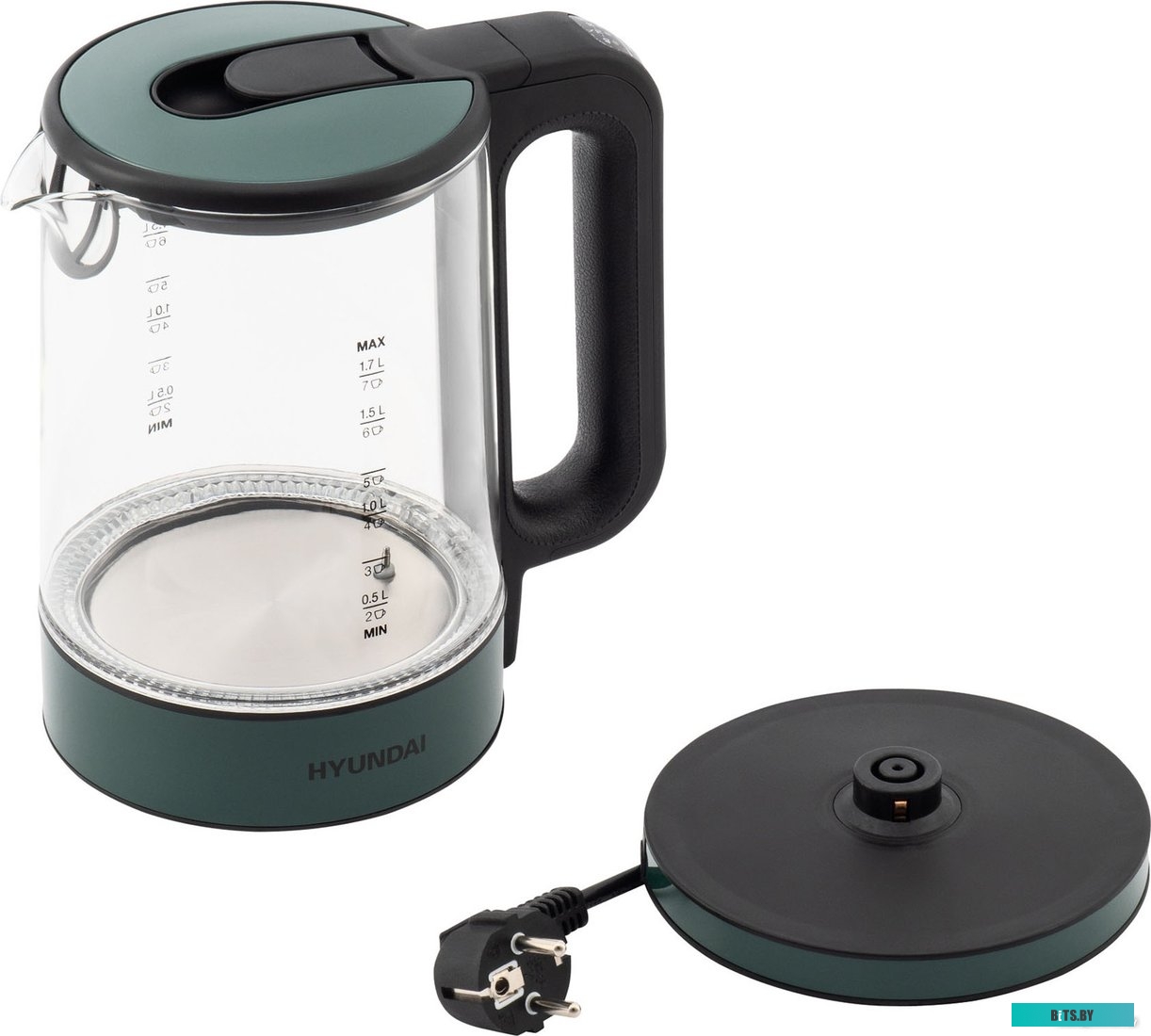 Чайник электрический Hyundai HYK-S4805 темно-зеленый