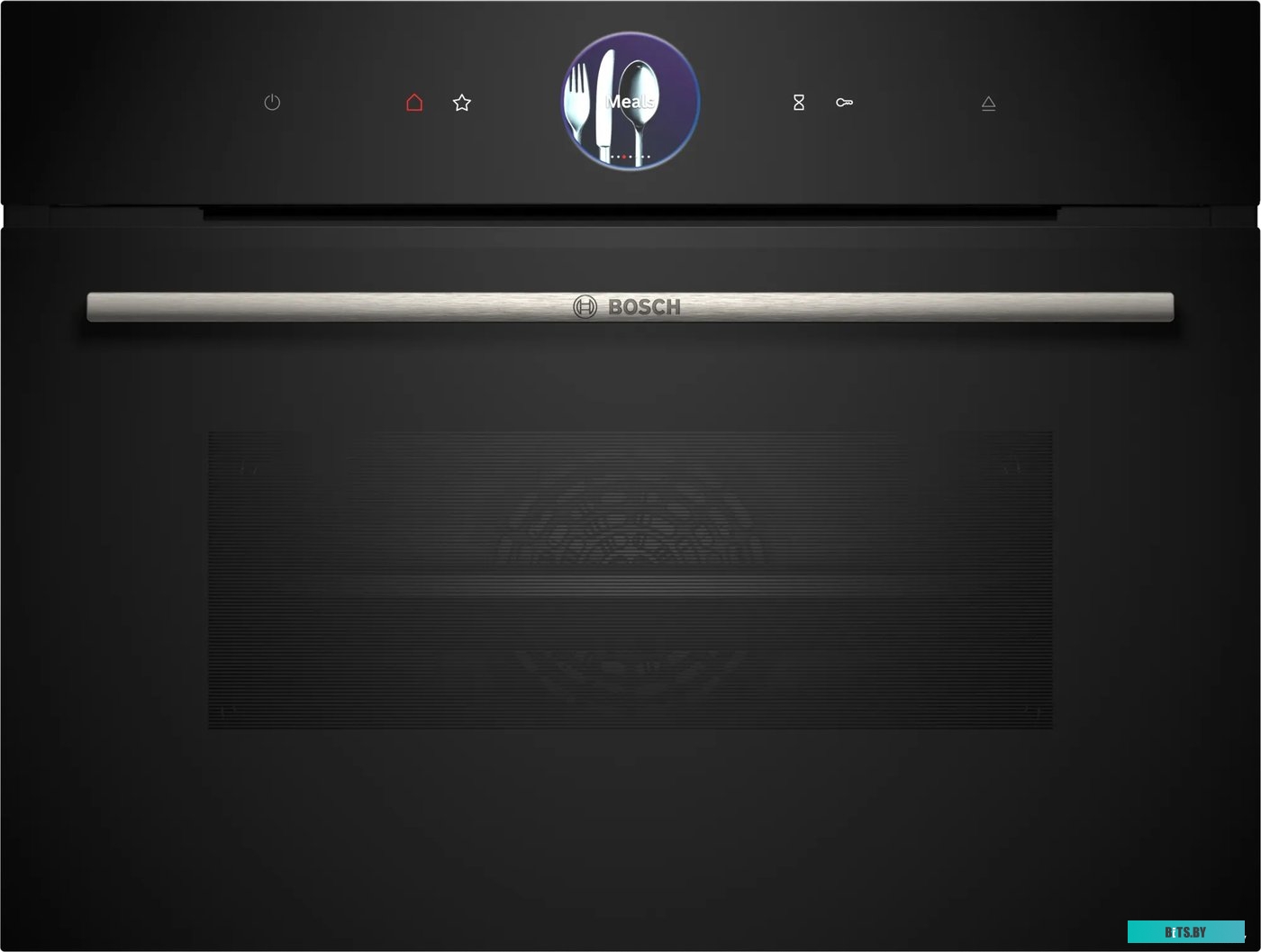 CSG7364B1 Компактный духовой шкаф-пароварка, черный, 14 режимов + комбинированные режимы, функция приготовление на пару 100%, 4-слойное остекление, 3 