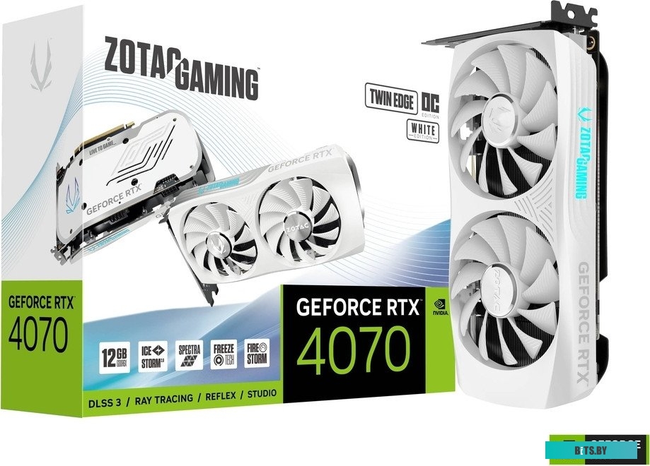 Видеокарта ZOTAC GeForce RTX 4070 Twin Edge OC White Edition ZT-D40700Q-10M