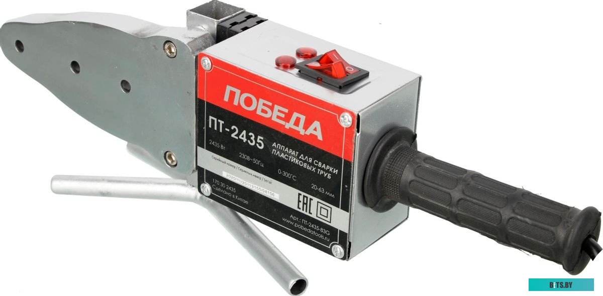 170302435 Сварочный аппарат для пластиковых труб ПОБЕДА ПТ-2435,  кейс [170302435]