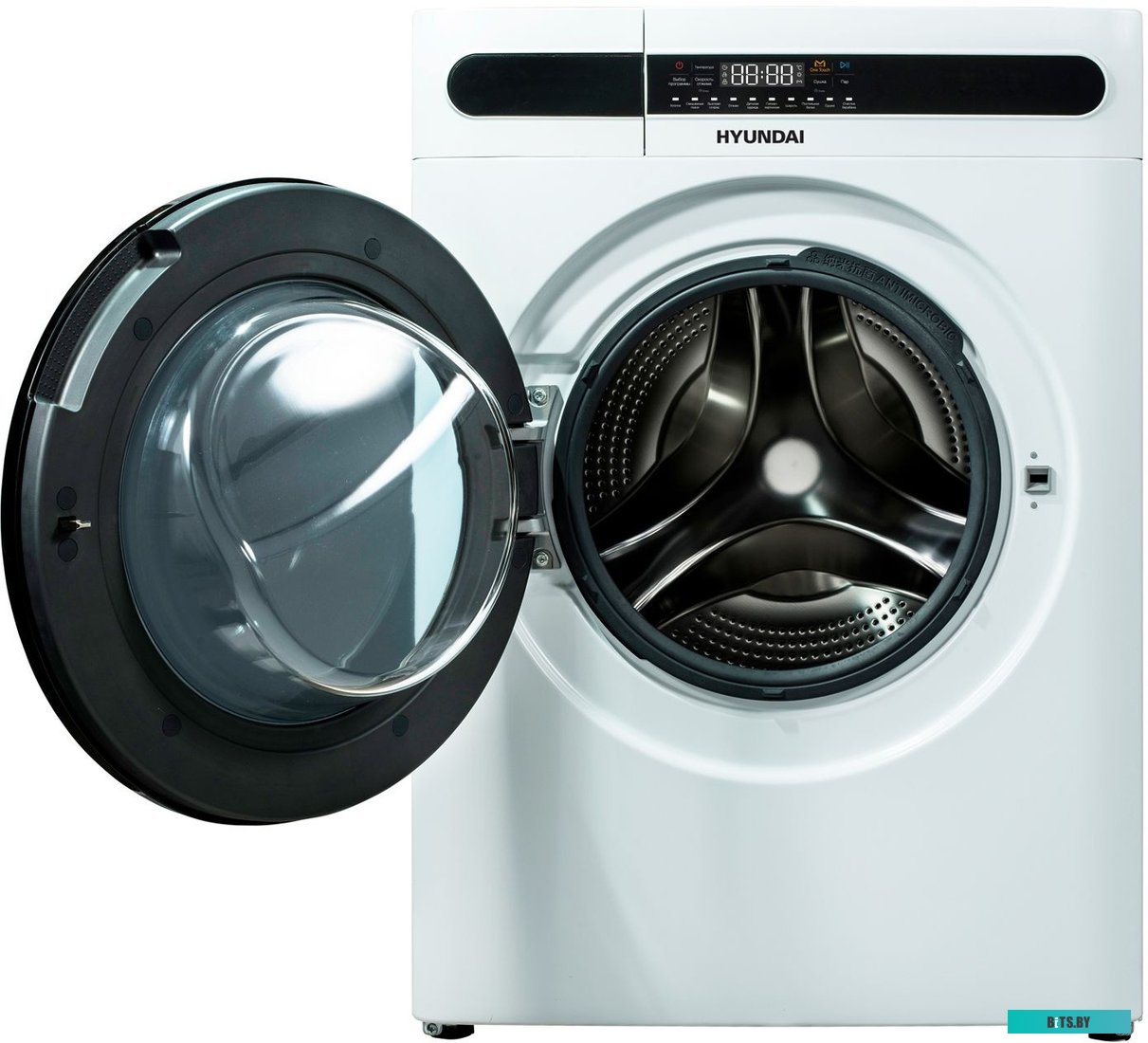 WMD8413 Стиральная машина Hyundai WMD8413, с фронтальной загрузкой, с паром, 8кг, 1400об/мин, с сушкой, инверторная