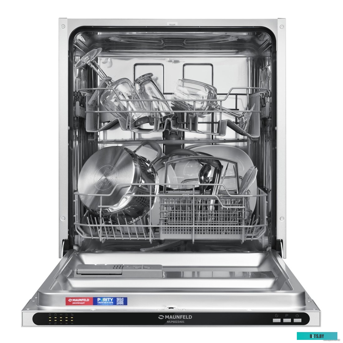 КА-00021068 Встраиваемая посудомоечная машина MAUNFELD MLP6022A01,  полноразмерная, ширина 59.8см, полновстраиваемая, загрузка 12 комплектов