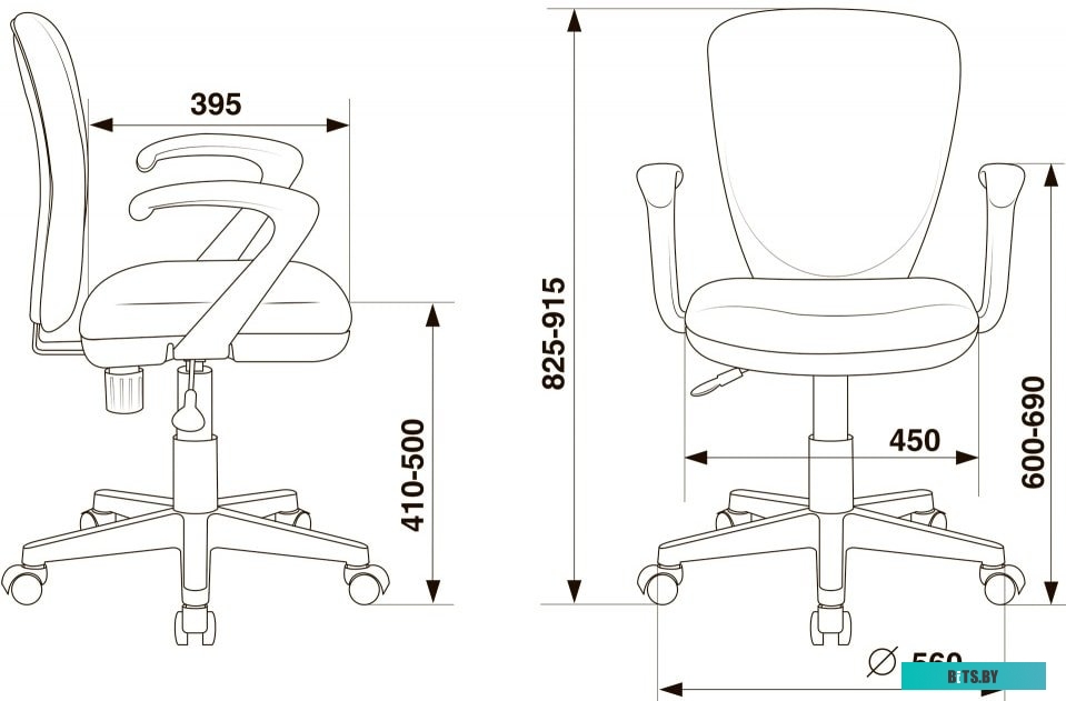KD-W10AXSN/26-21 Кресло детское Бюрократ KD-W10AXSN, на колесиках, ткань, синий [kd-w10axsn/26-21]