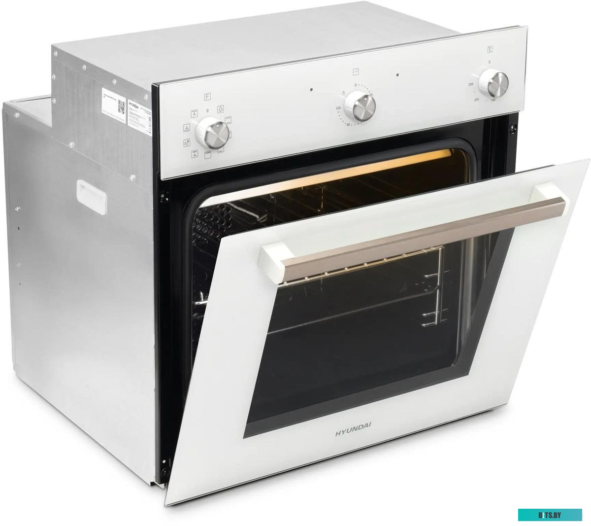 6009.03 WG Духовой шкаф Электрический Hyundai 6009.03 WG белый стекло