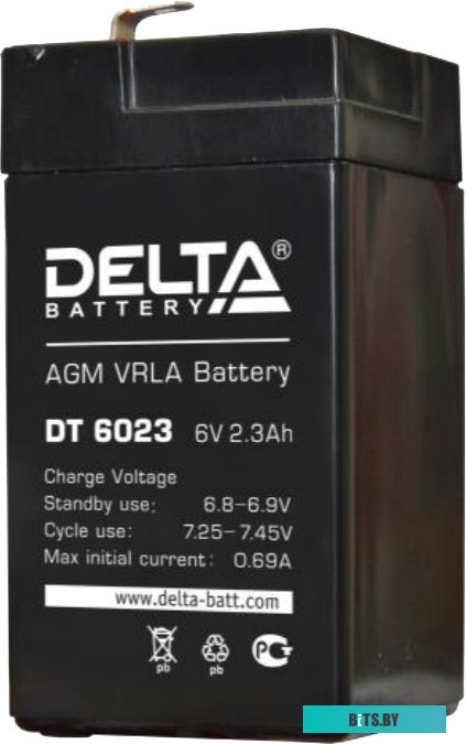 Аккумулятор DELTA DT 6023 44х47х107