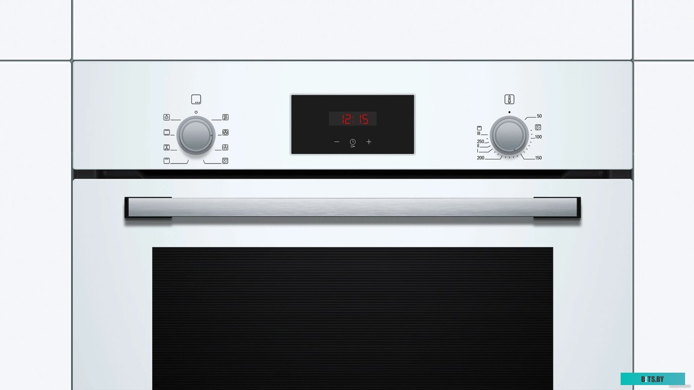 HBF113BV0Q Serie 2, духовой шкаф,цвет белый,светодиодный дисплей. класс энергоэффективности А, 5 режимов, 66 литров, сделано в Турции