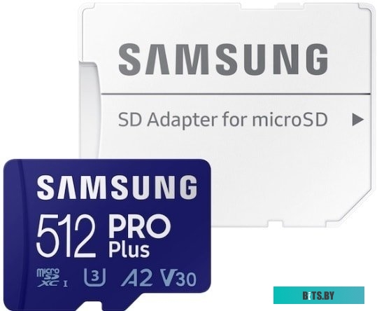 MB-MC512KA/APC Карта памяти Samsung microSDXC 512GB EVO PLUS microSDXC Class 10 UHS-I, U3 + SD адаптер MB-MC512KA/APC