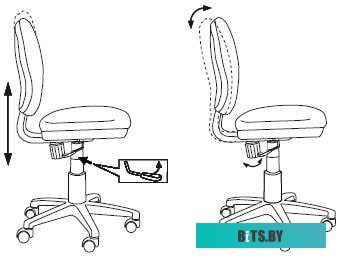 CH-W213/TW-55 Кресло детское Бюрократ CH-W213, на колесиках, ткань, голубой [ch-w213/tw-55]