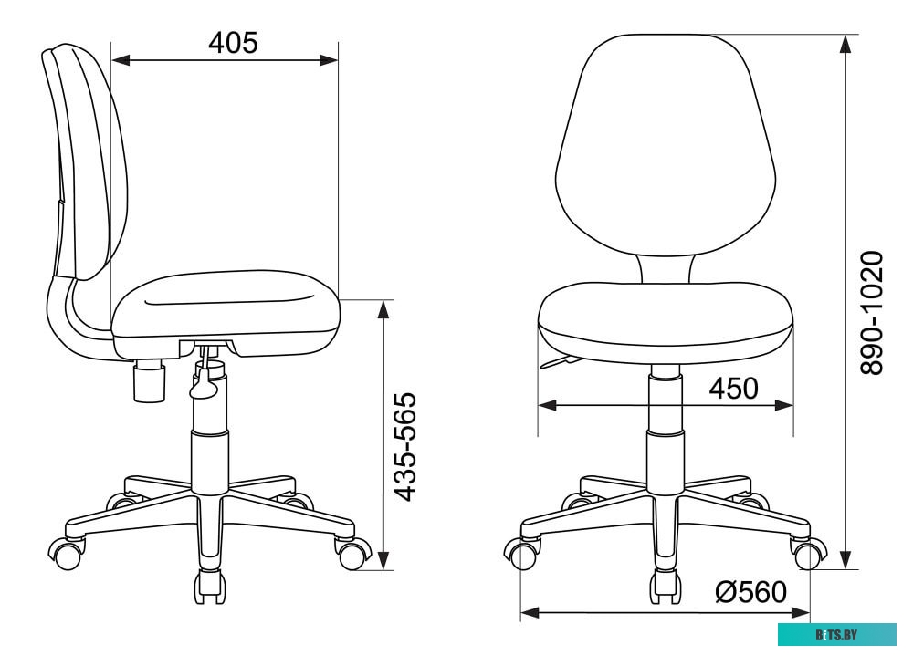 CH-W213/TW-55 Кресло детское Бюрократ CH-W213, на колесиках, ткань, голубой [ch-w213/tw-55]