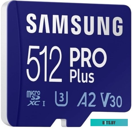 MB-MC512KA/APC Карта памяти Samsung microSDXC 512GB EVO PLUS microSDXC Class 10 UHS-I, U3 + SD адаптер MB-MC512KA/APC