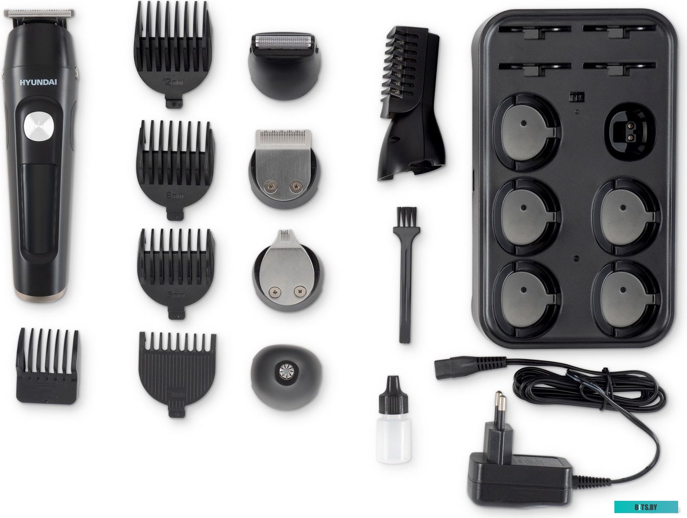 H-HC7120 Машинка для стрижки Hyundai H-HC7120 черный/серебристый 5Вт (насадок в компл:10шт)