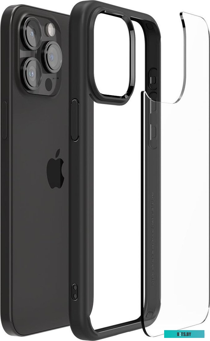 Чехол Spigen Ultra Hybrid для iPhone 15 Pro ACS06713 (черный)