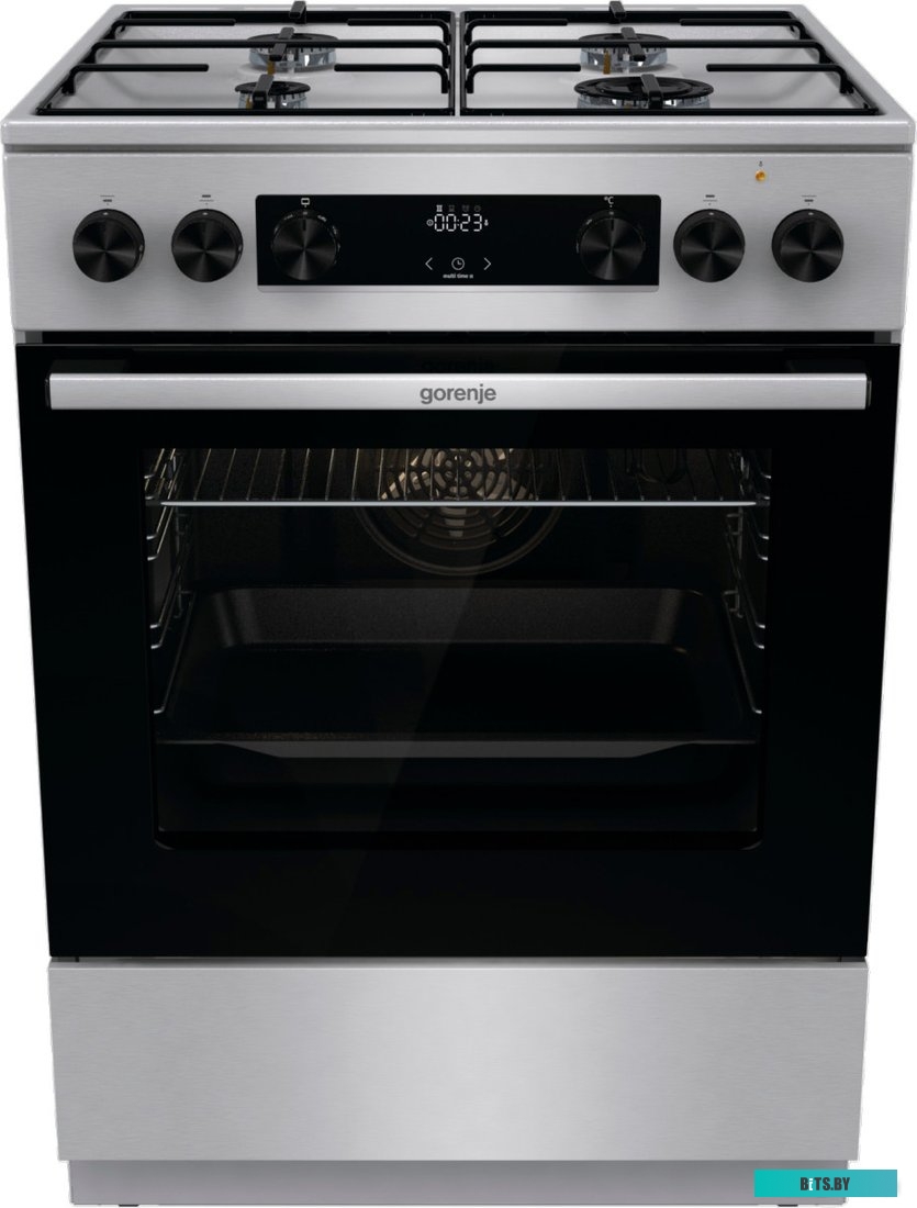 GKS6C70XJ Плита GORENJE/ Тип плиты: комбинированная, Тип варочной поверхности: газовая, Цвет: нержавеющая сталь, Гриль: Есть, Ширина, см: 60