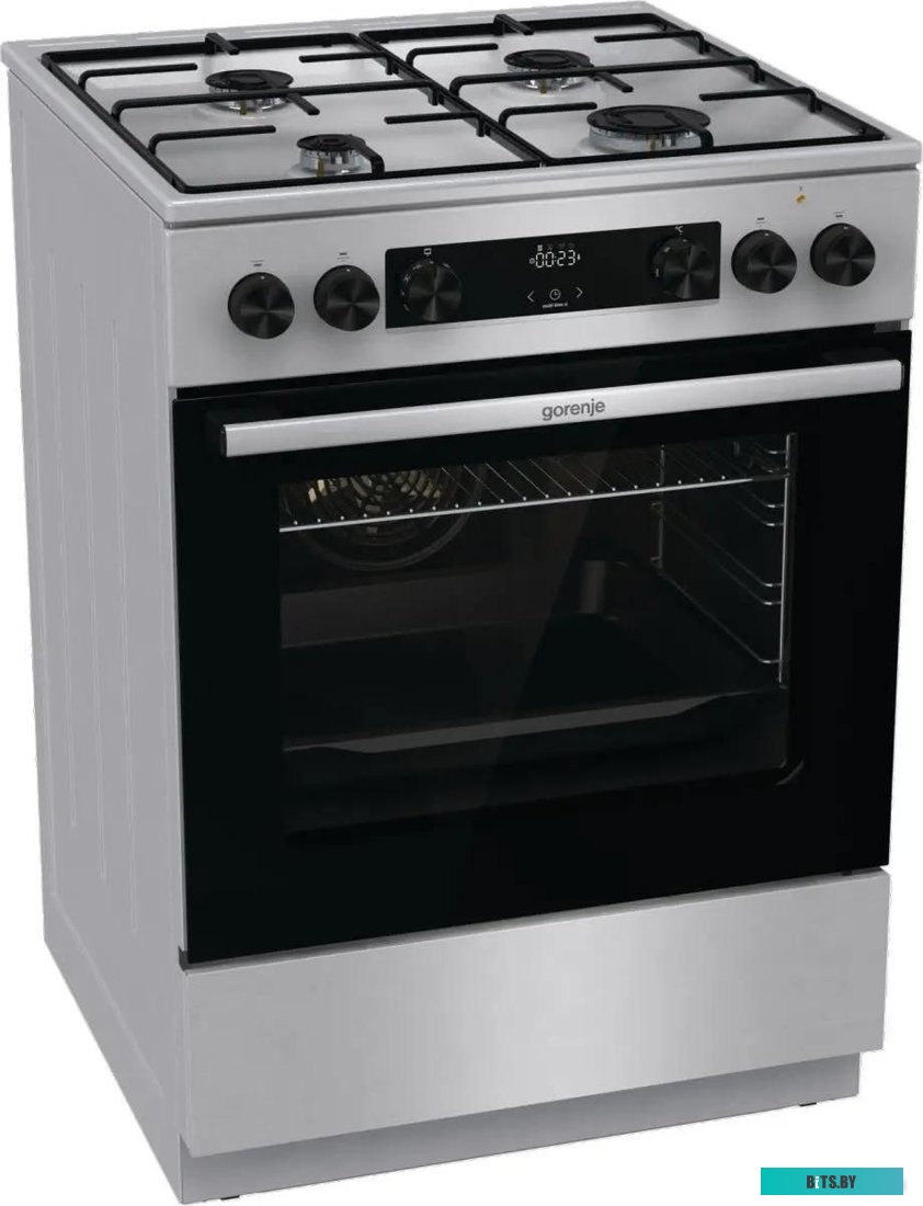 GKS6C70XJ Плита GORENJE/ Тип плиты: комбинированная, Тип варочной поверхности: газовая, Цвет: нержавеющая сталь, Гриль: Есть, Ширина, см: 60