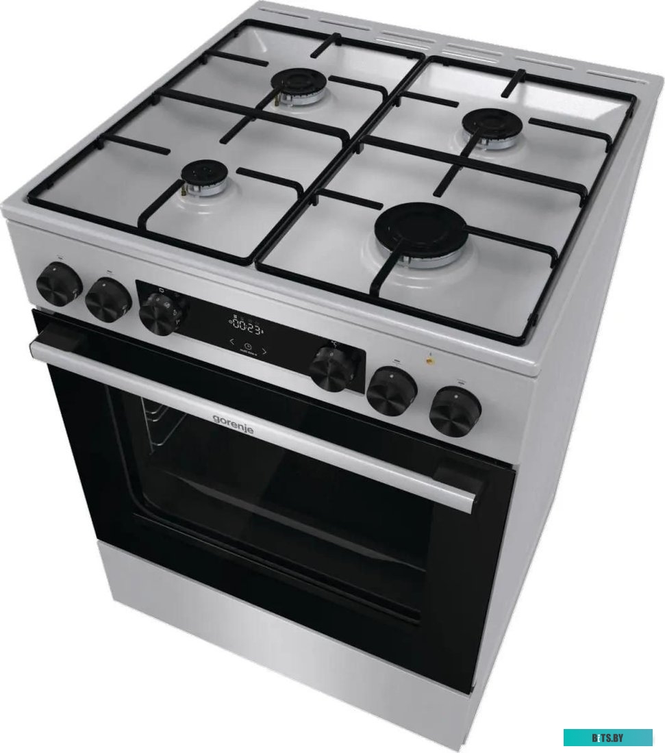 GKS6C70XJ Плита GORENJE/ Тип плиты: комбинированная, Тип варочной поверхности: газовая, Цвет: нержавеющая сталь, Гриль: Есть, Ширина, см: 60