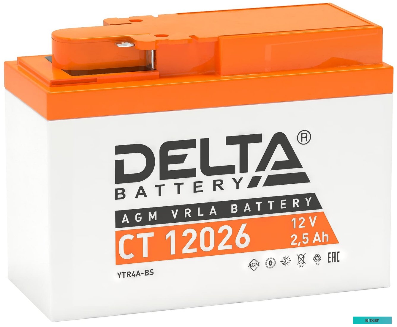 Аккумулятор DELTA CT 12026, 12/2,5 В/Ач, 115x50x86 мм