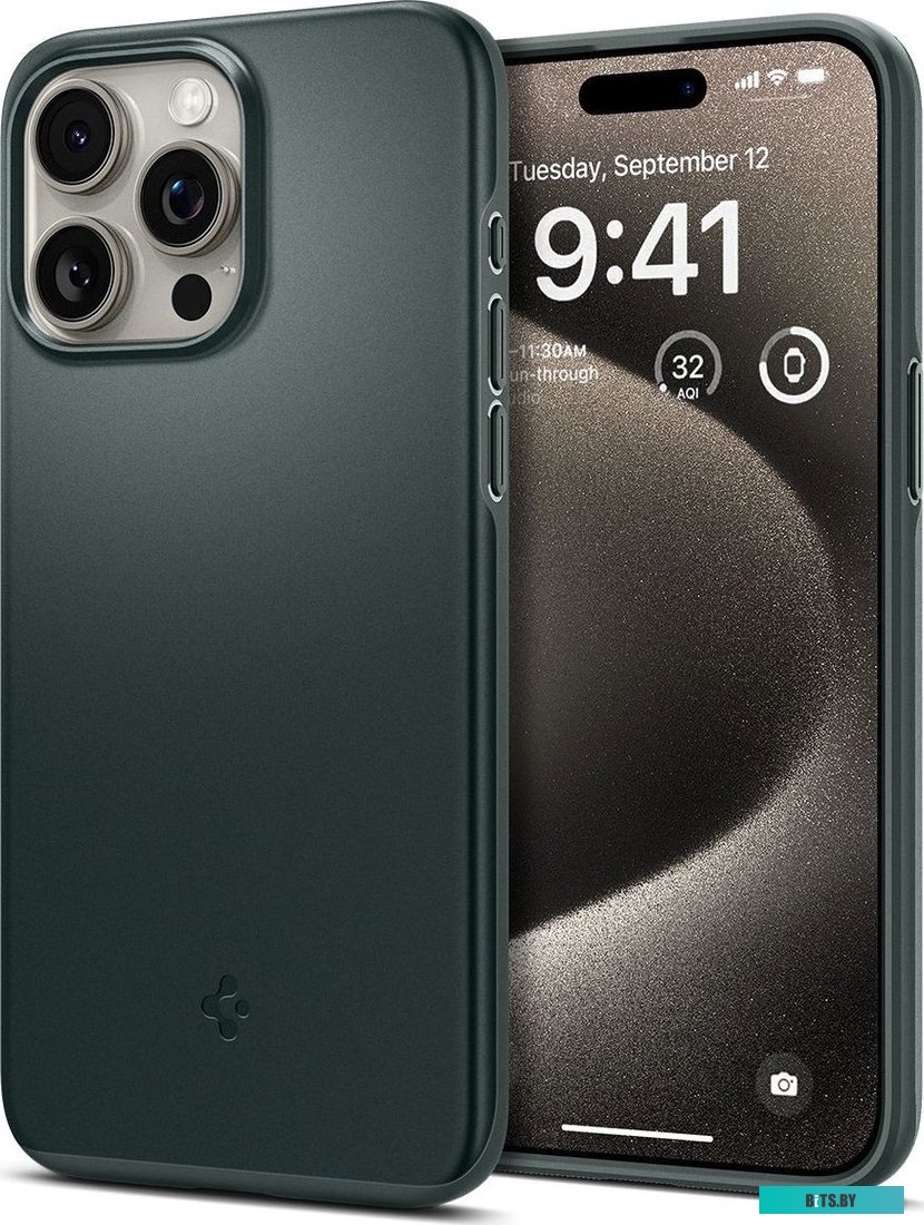 Чехол Spigen Thin Fit для iPhone 15 Pro Max ACS06548 (зеленый)