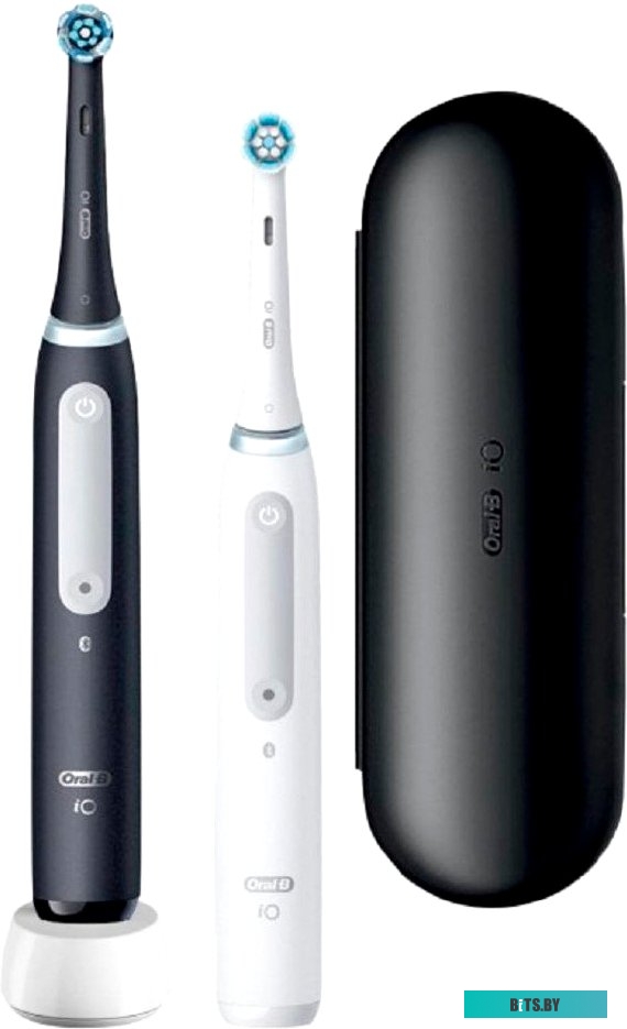 4210201420583 Электрическая зубная щетка IO4 DUO MATT BLACK+QUITE WHITE ORAL-B